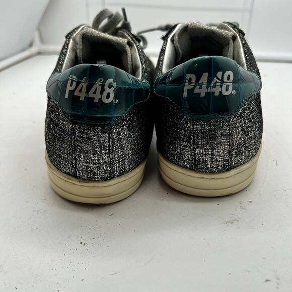 Anthhropologie P448 John Jafar Sneakers 39 US 8.5-9 Glitter Distressed Animal - Picture 6 of 8